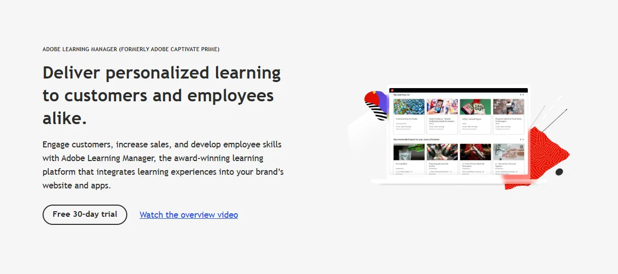 Dashboard adobe learning manager