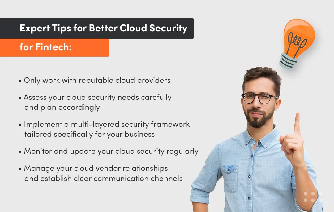 fintech industry expert tips to secure sensitive data and cloud resources for a cloud provider and fintech companies