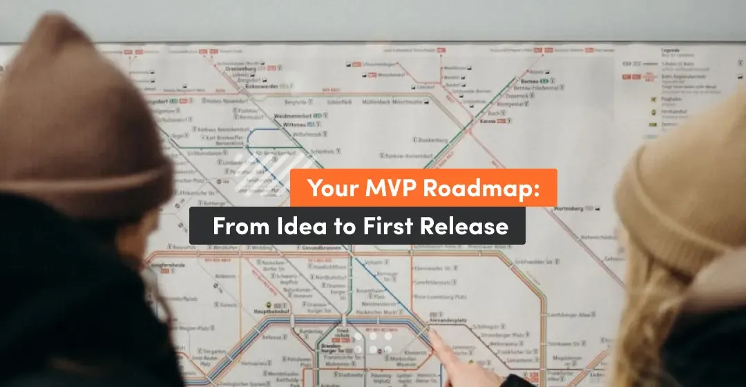 The image shows slogan from idea to first release