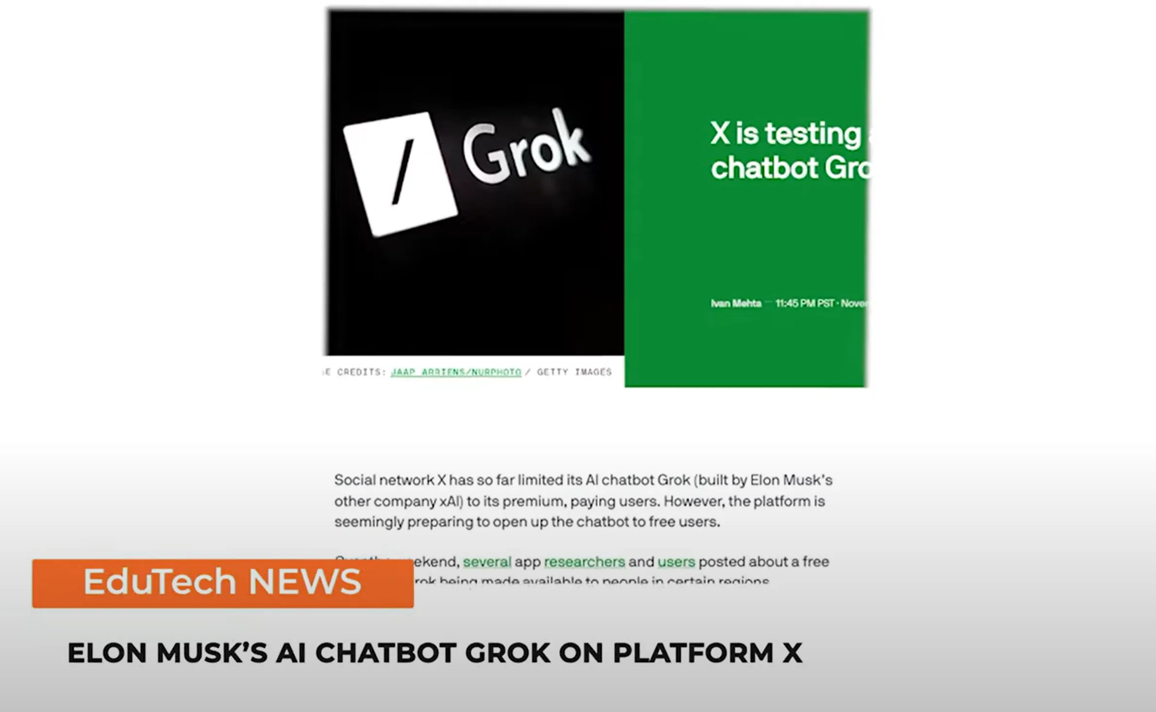 Elon Musk's AI Cahtbot Grok on Platform X