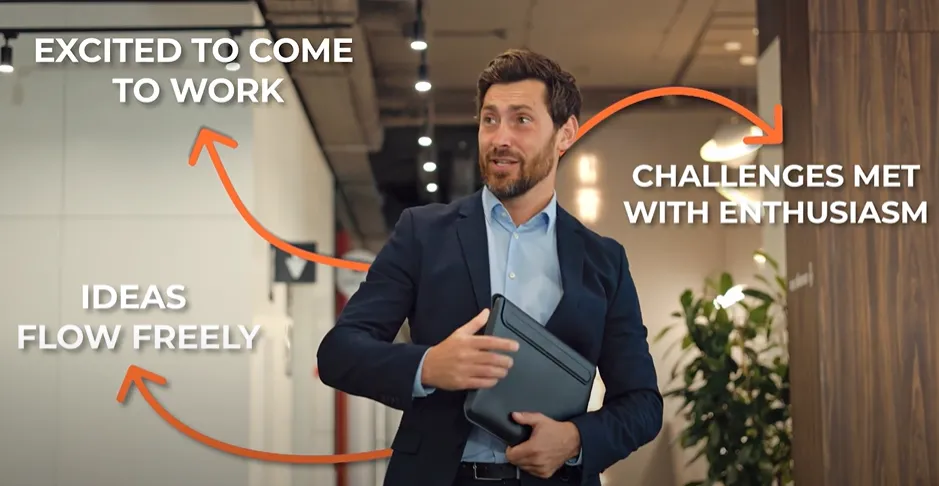 The graphic shows how to create an employee-friendly workplace