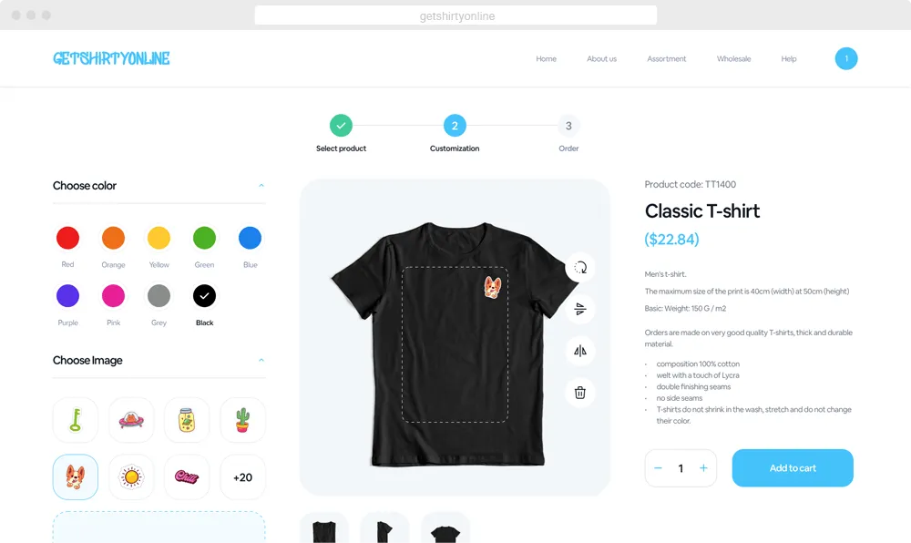 Get Shirty Online hero image