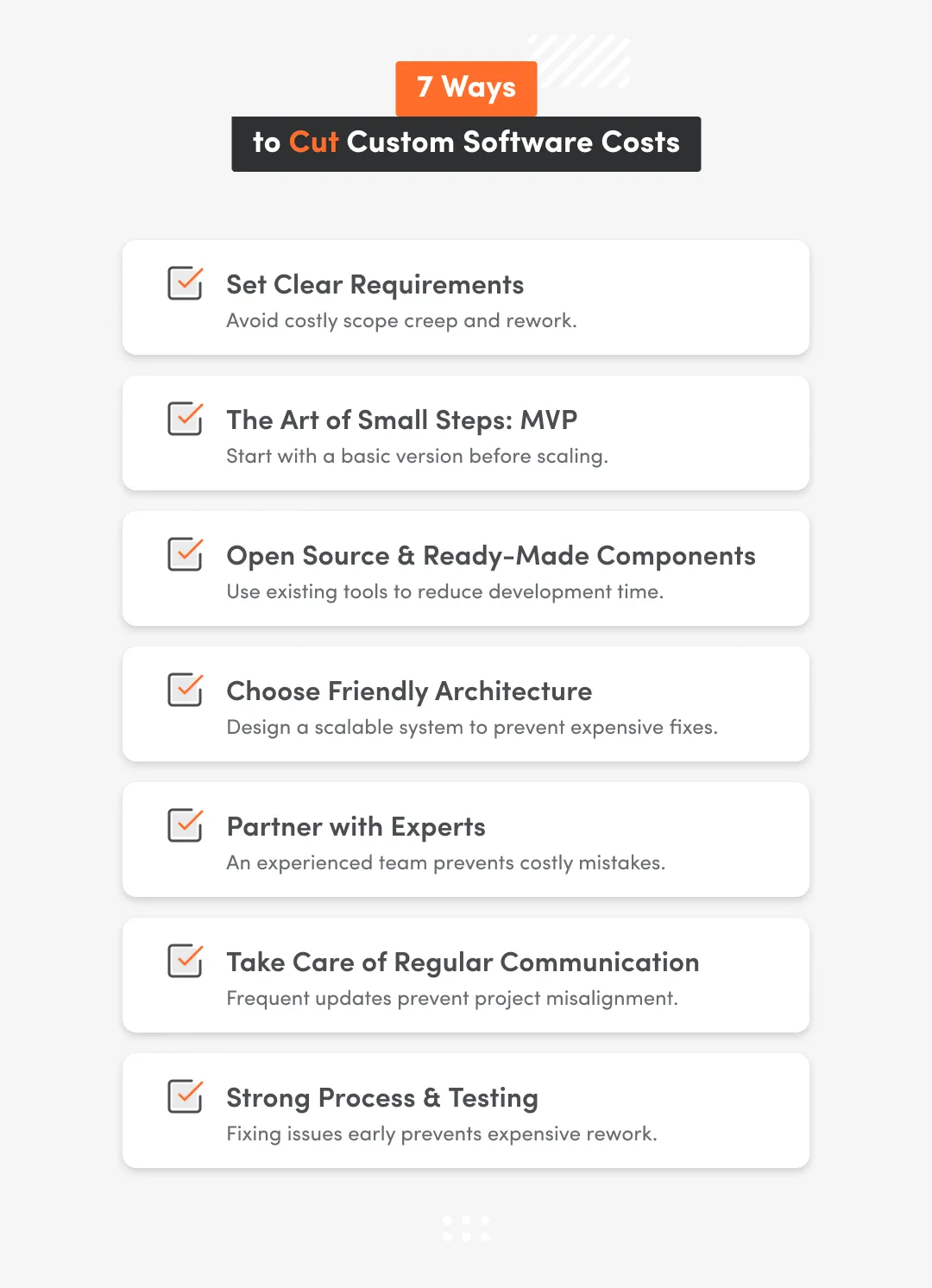 how to reduce custom software development price