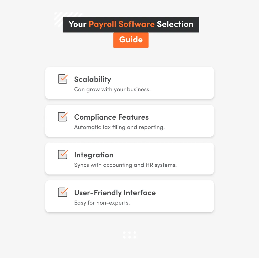 Payroll software selection guide