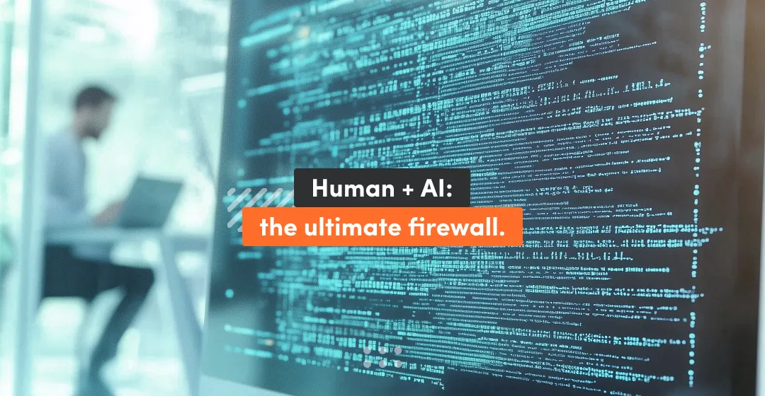 Graphic with man and ultimate firewall