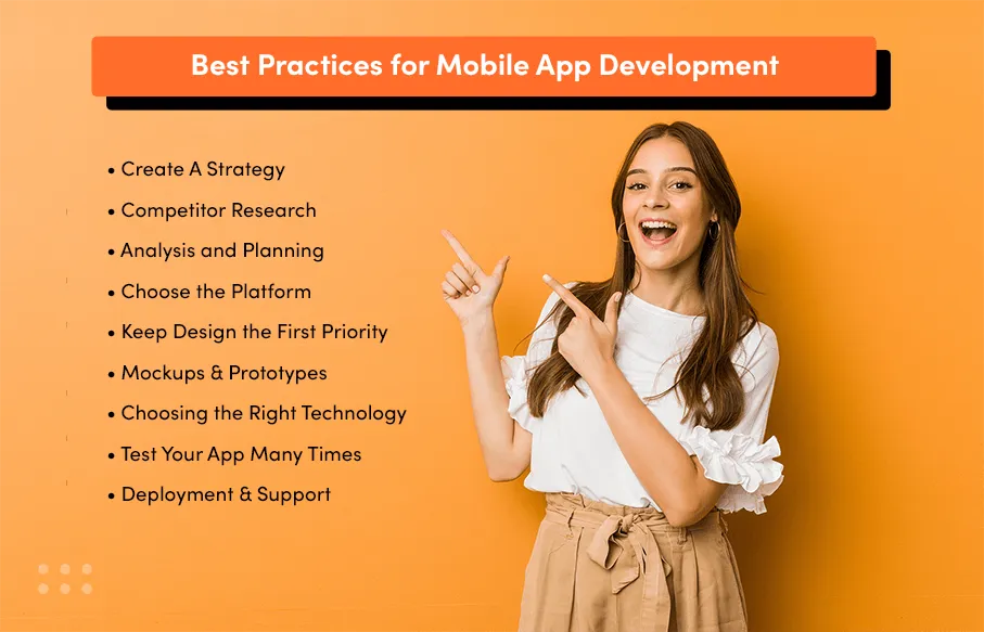 Example of 9 best practices for mobile app development