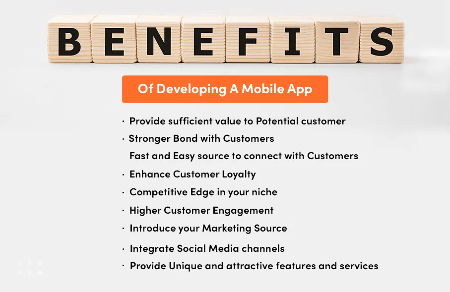 Benefits of developing a mobile app