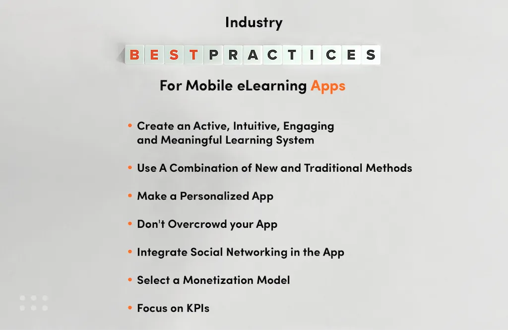 Best practices for mobile eLearning apps