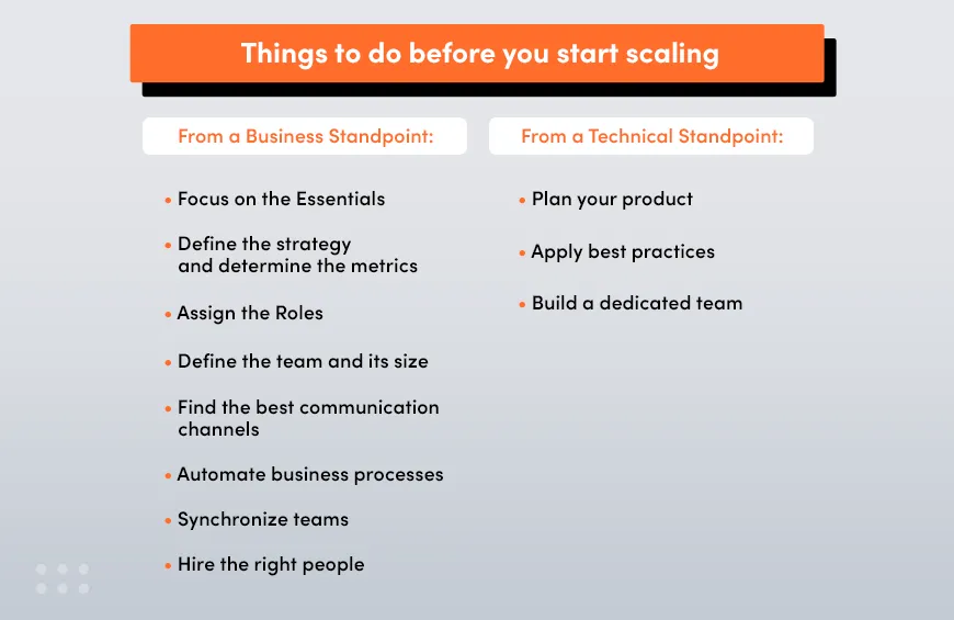 Things to do before you start scaling software engineering teams and saas software