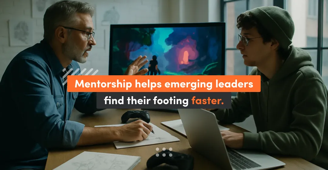 Meeting about mentorship two men