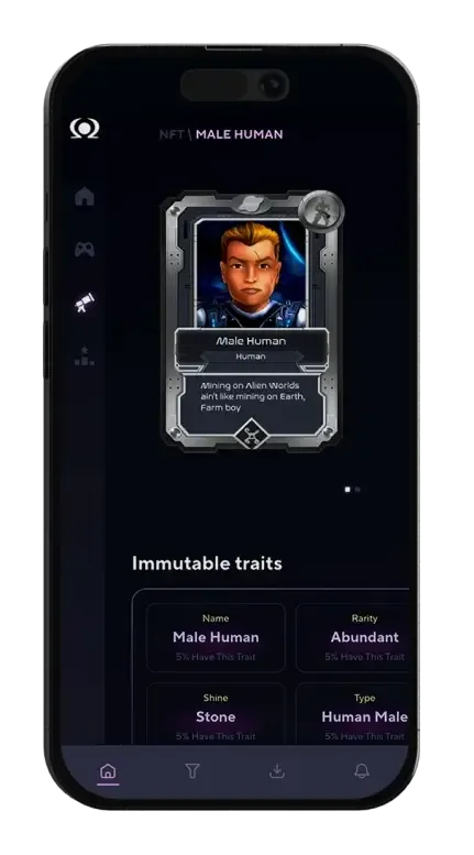 Omega - blockchain gaming-mockup-mobile