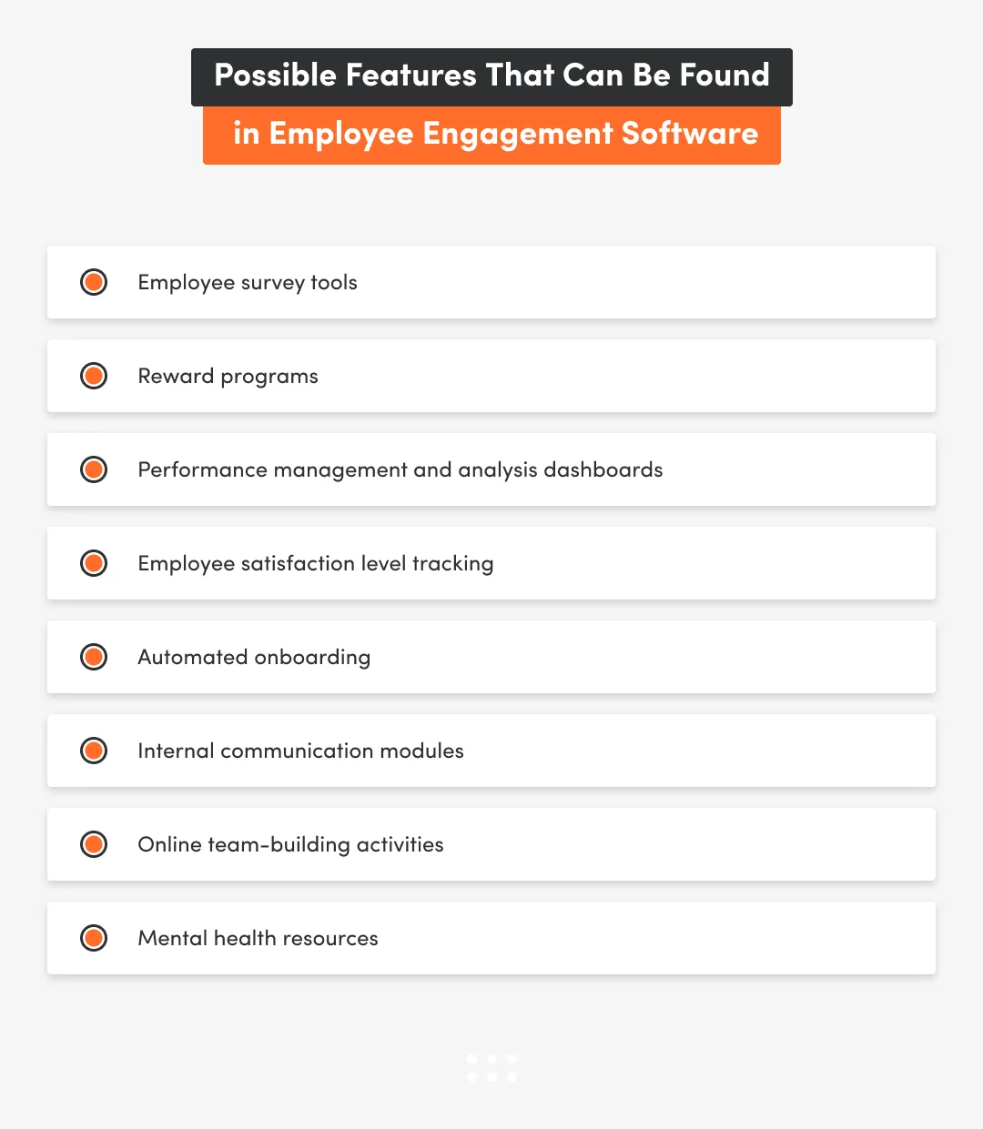 employee experience management software features