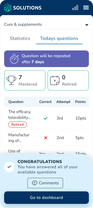 Qstream - microlearning SaaS platform-mockup-mobile