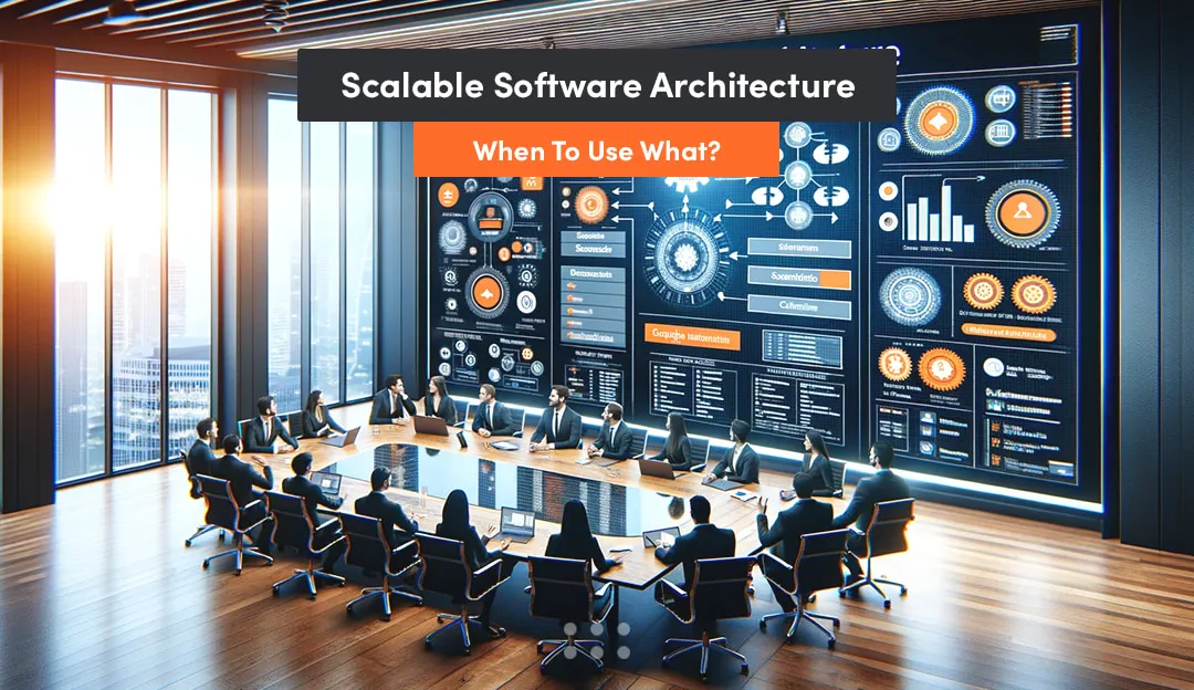 scalable architecture in software engineering - time when software development teams discuss business logic and decide on various services like modular monolith approach, microservices architecture, simple modular architecture or different software architecture