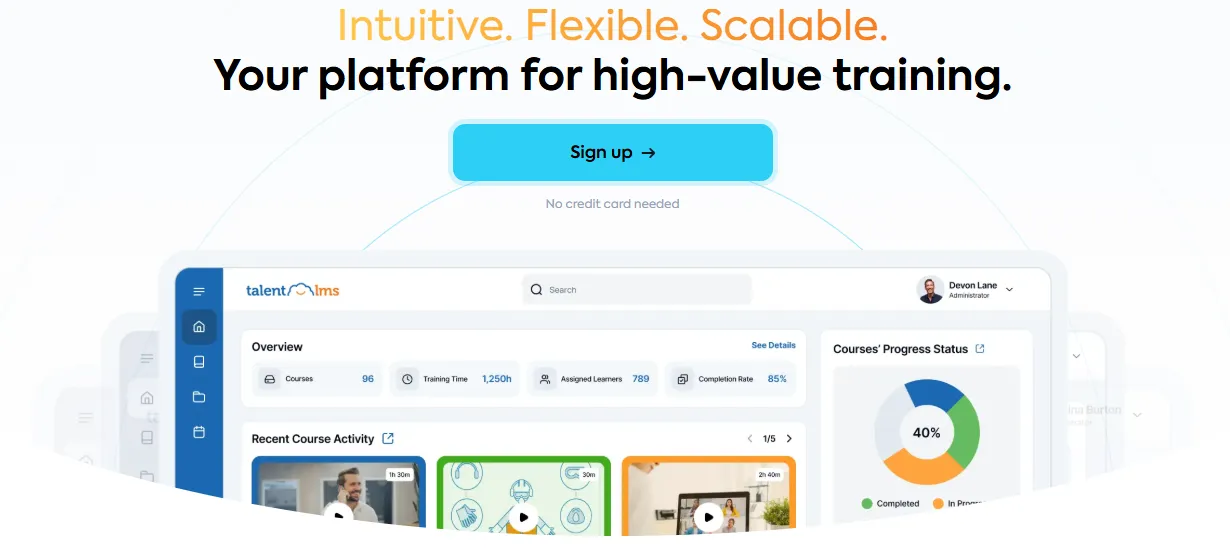 Dashboard TalentLMS