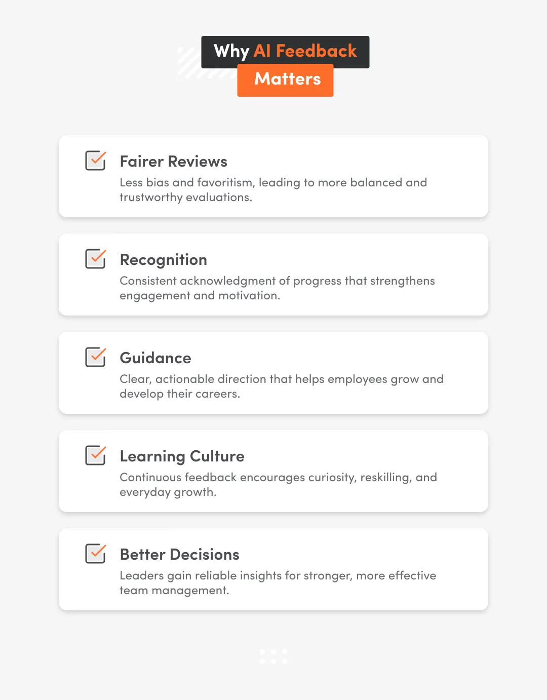 white inphographic why AI feedback matters
