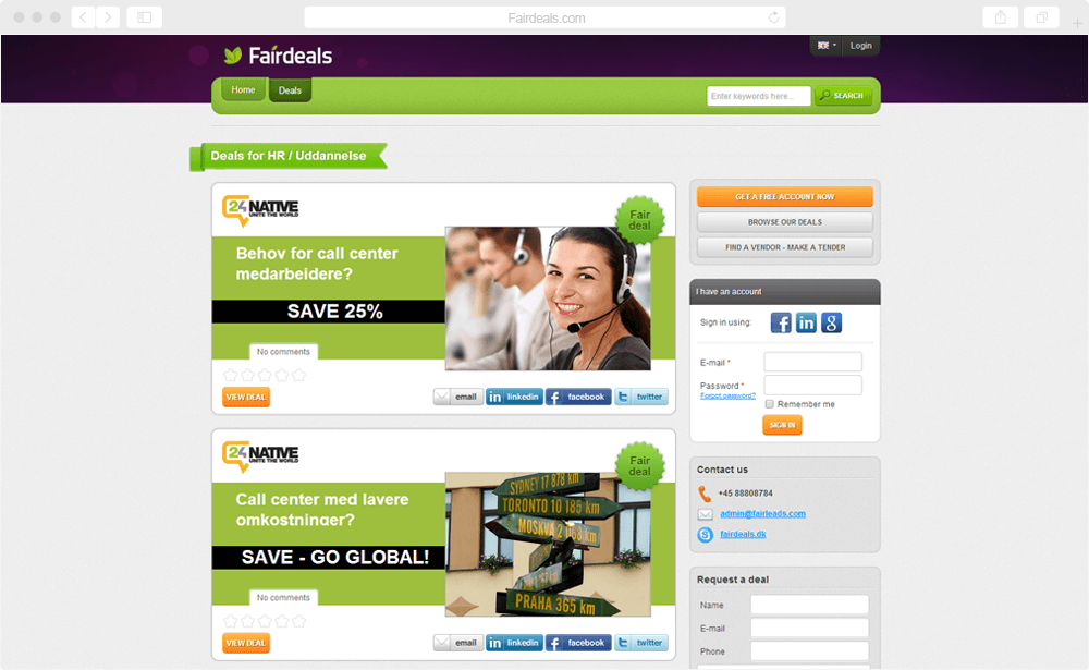 Fair Deals - screen
