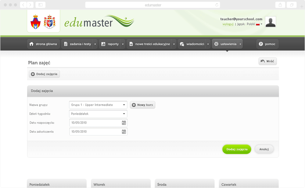 Edumaster - screen