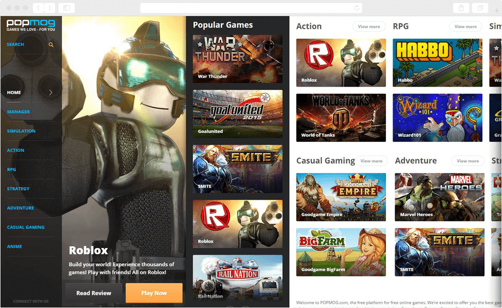 Popmog - screen