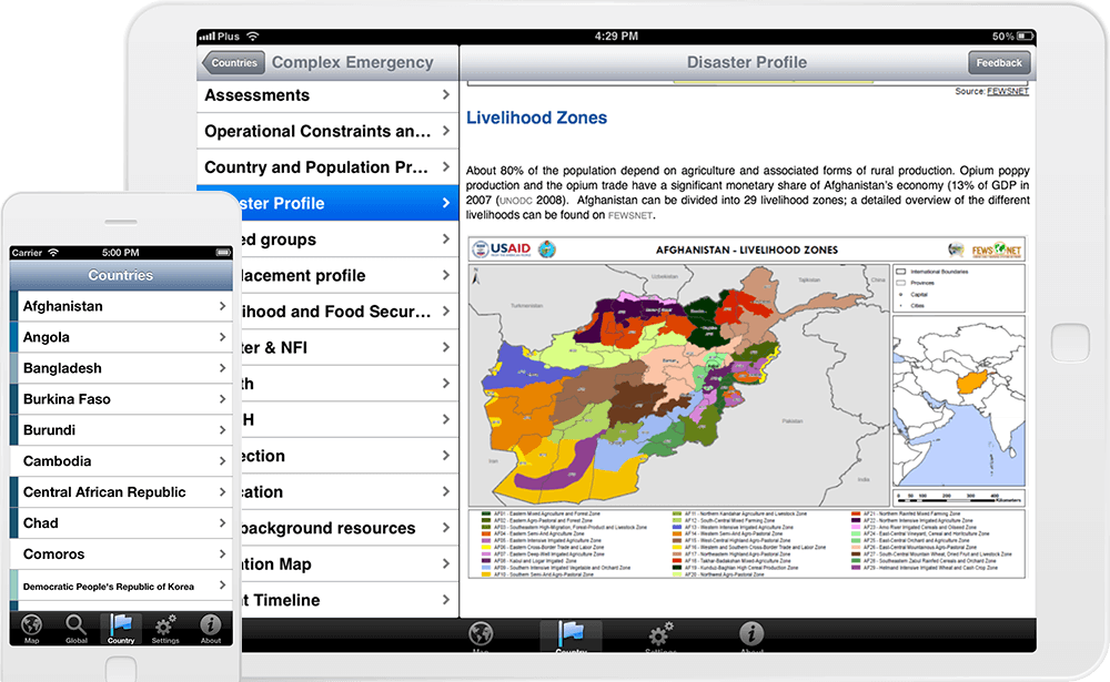 Global Emergency Overview - screen